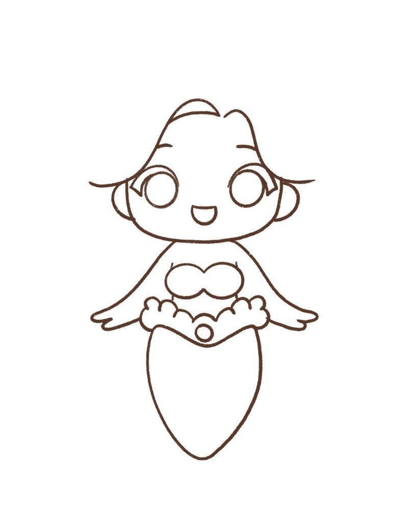 How to draw a mermaid easy 2