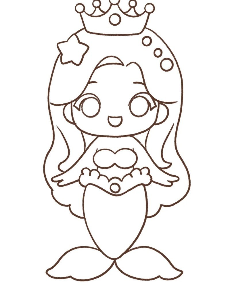 How to draw a mermaid easy 4
