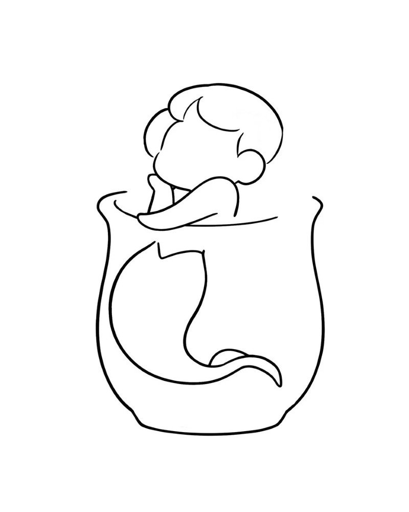 How to draw a mermaid for kids 4