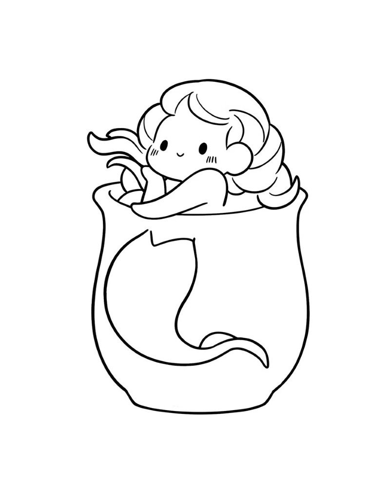 How to draw a mermaid for kids 7