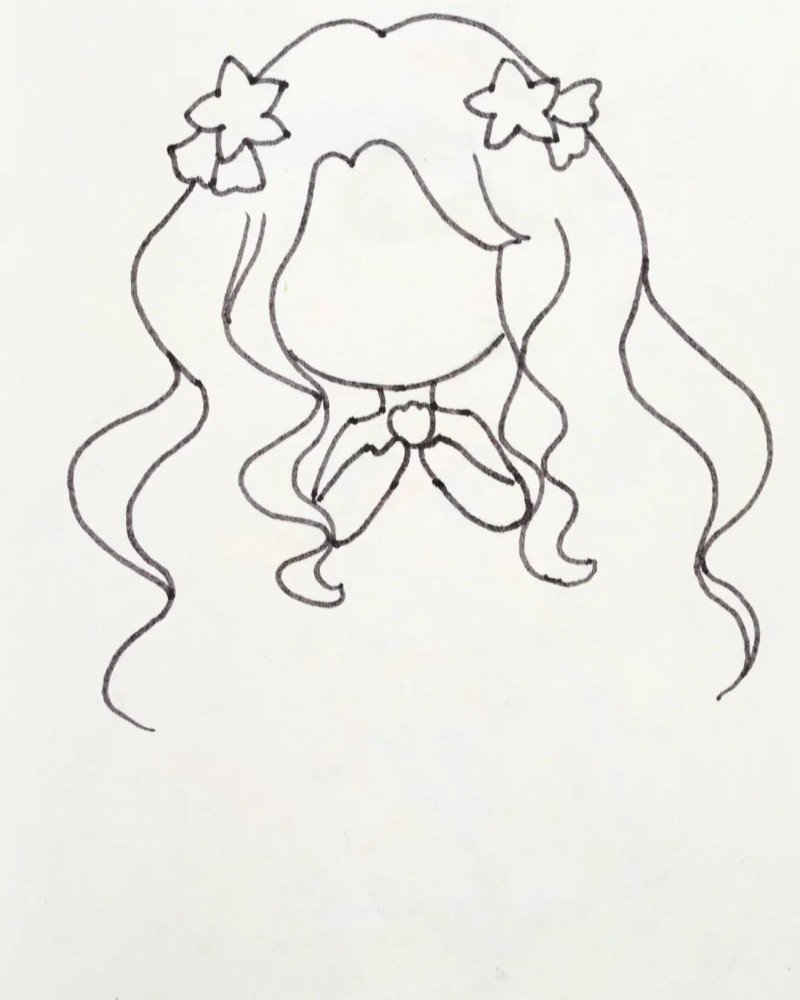 How to draw a mermaid step by step 1