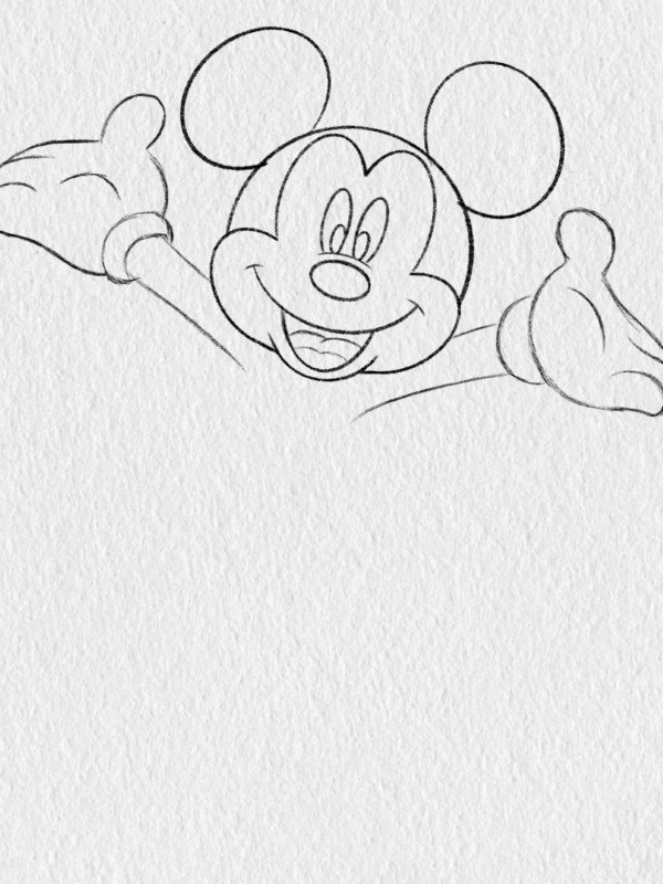 How to draw Mickey Mouse 3
