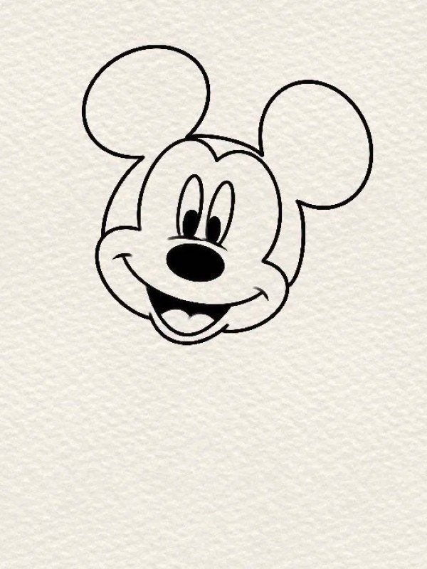 How to draw a easy Mickey Mouse​ 2