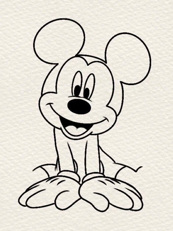 How to draw a easy Mickey Mouse​ 3