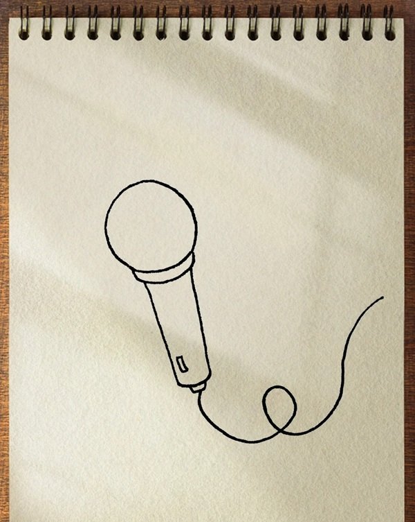 How to draw a microphone 4
