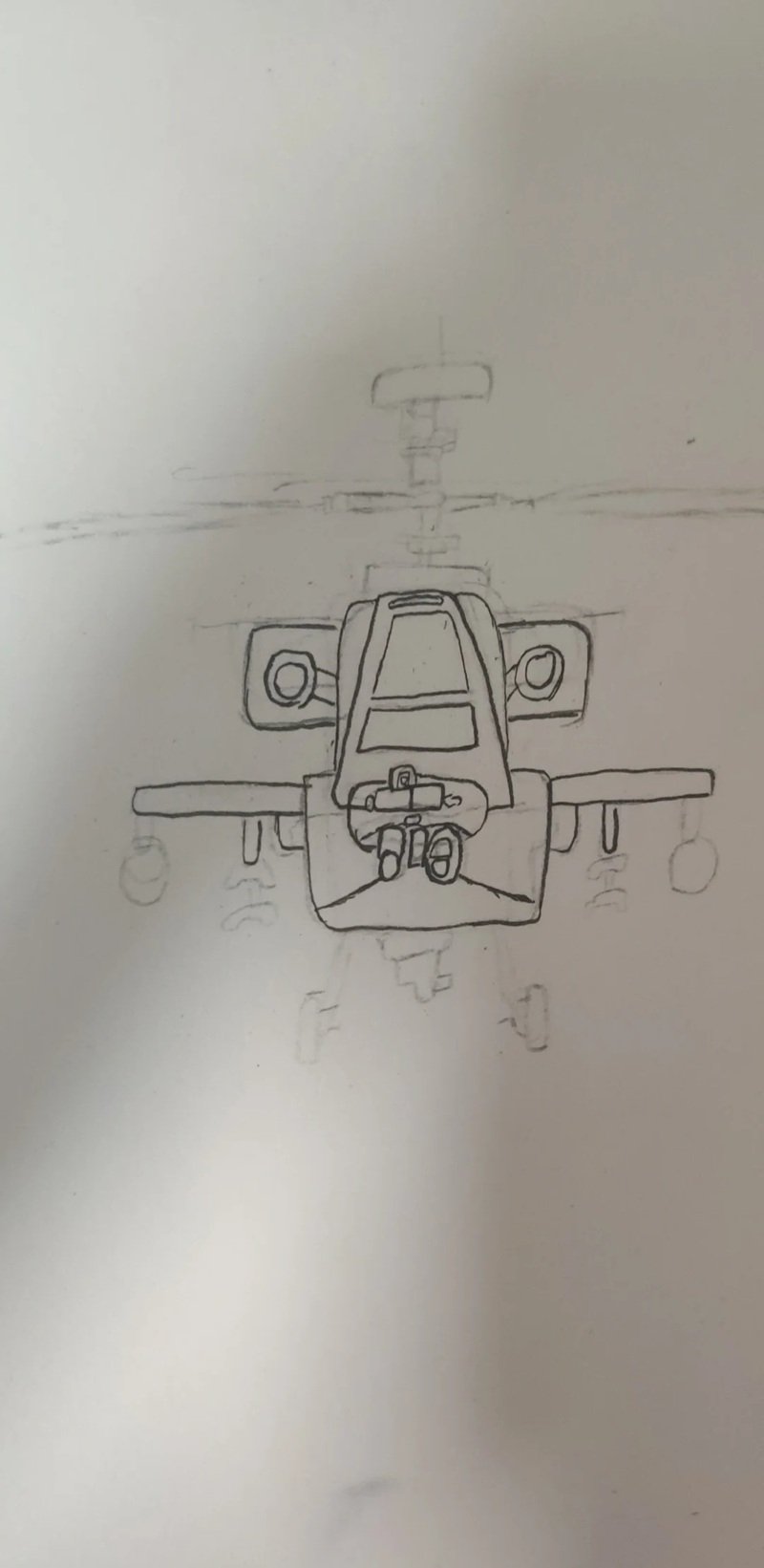 How to draw a military helicopter 1