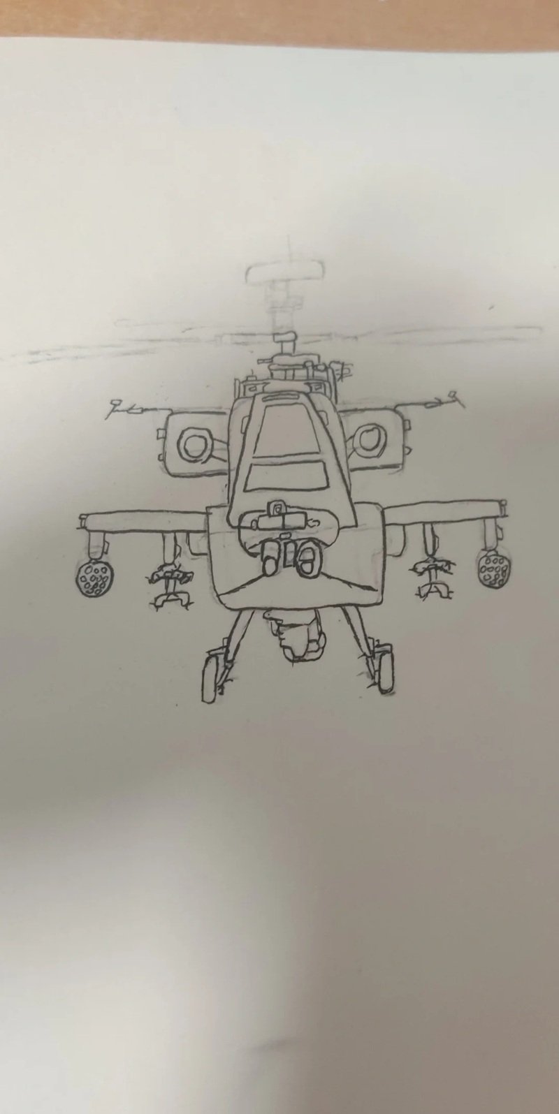 How to draw a military helicopter 3