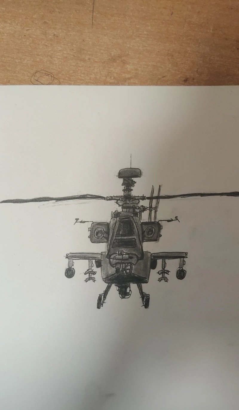How to draw a military helicopter 