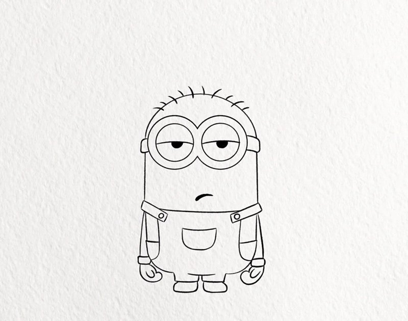 How to draw a minion step by step​ 5