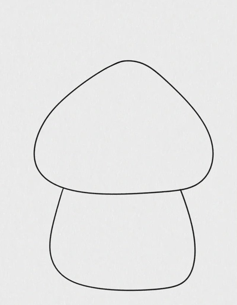How to draw a mushroom house 1
