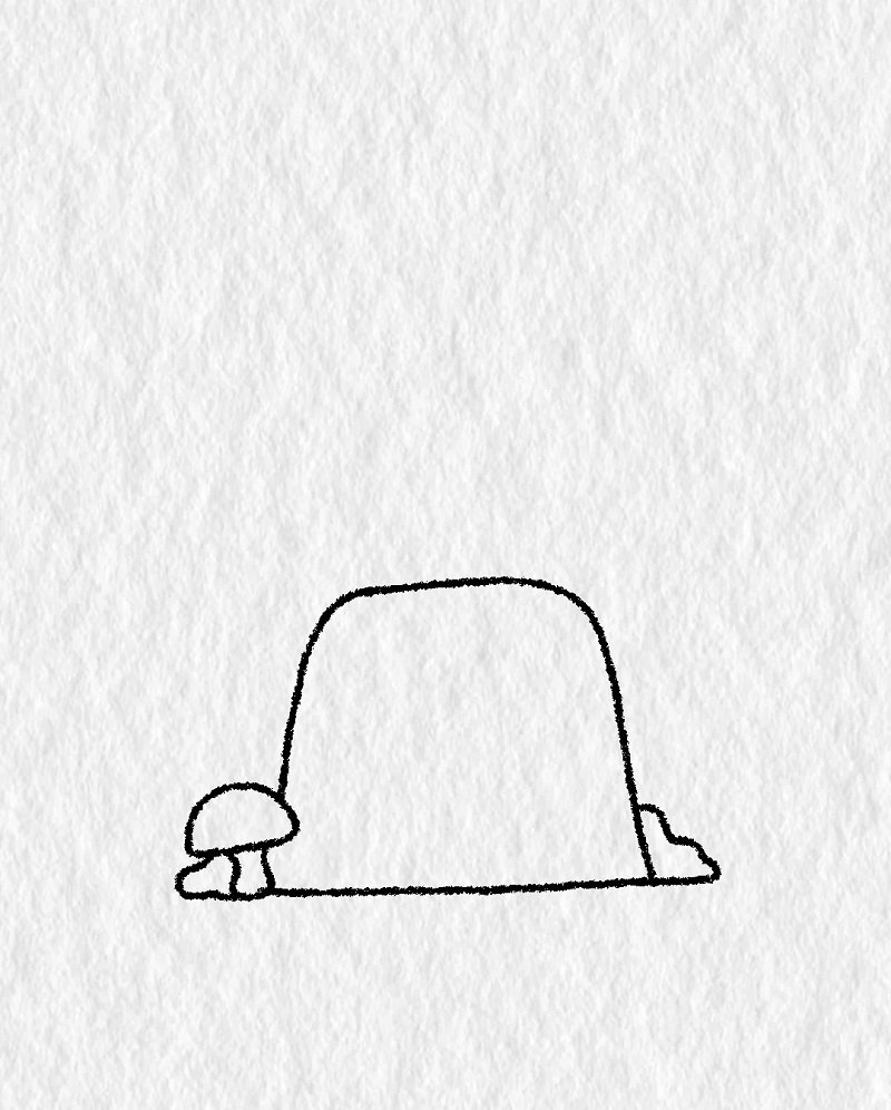 How to draw a mushroom house 2