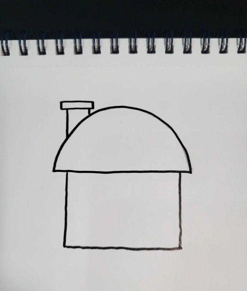 How to draw a mushroom house cute 3