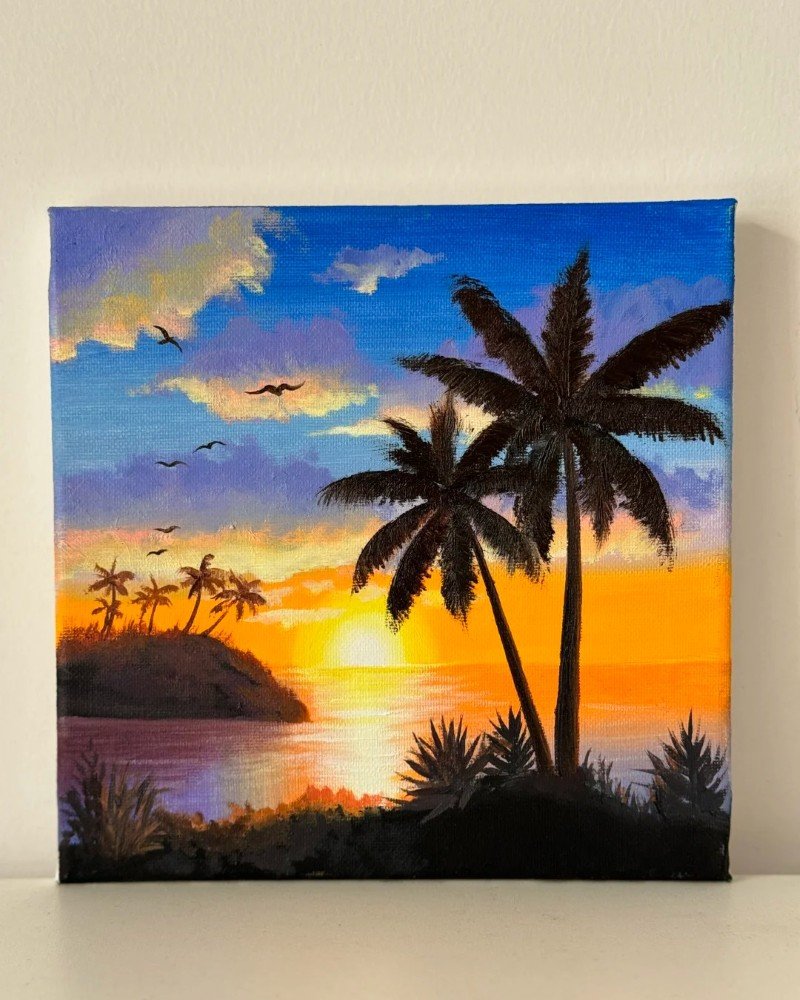 How to draw a palm tree easy for kids