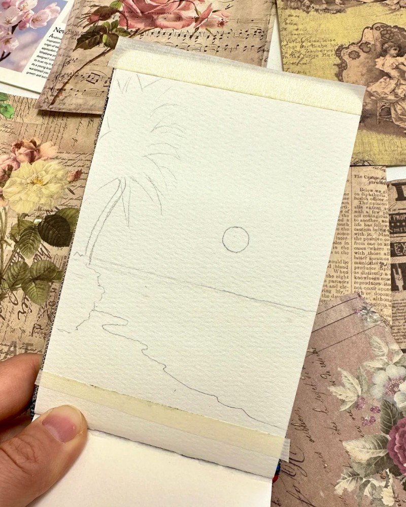 How to draw a palm tree simple  1