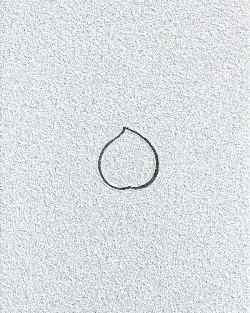 How to draw a peach 1