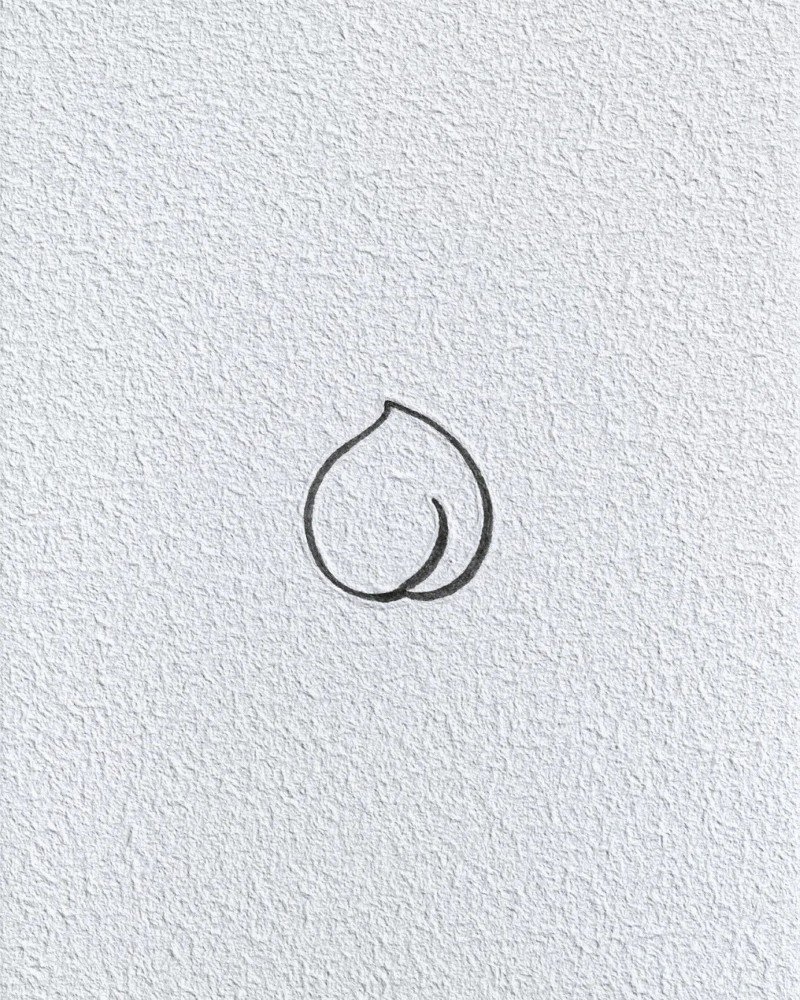 How to draw a peach 2