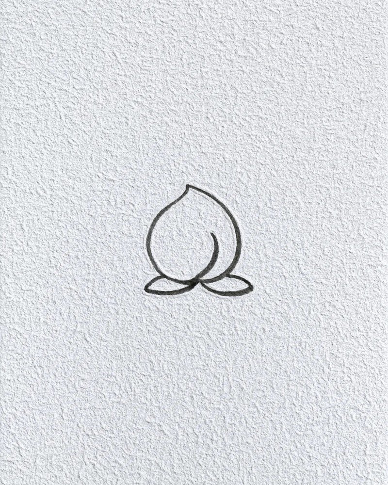 How to draw a peach 3