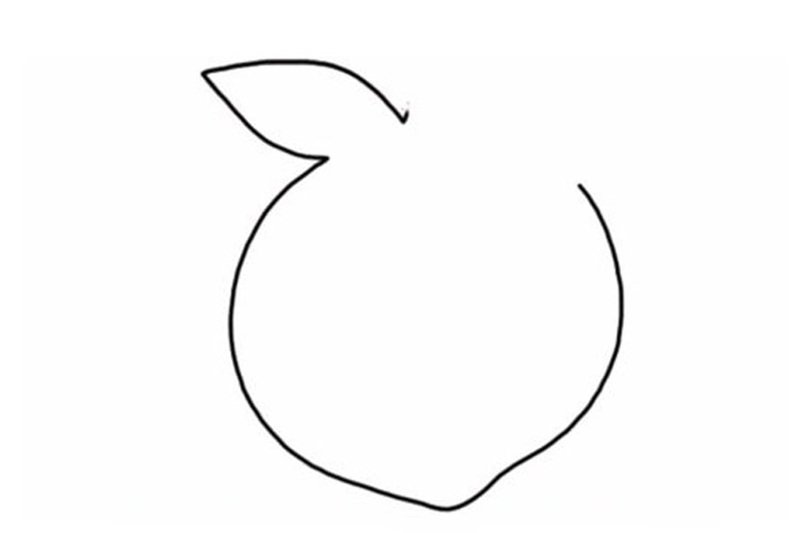 How to draw a peach beautiful 3
