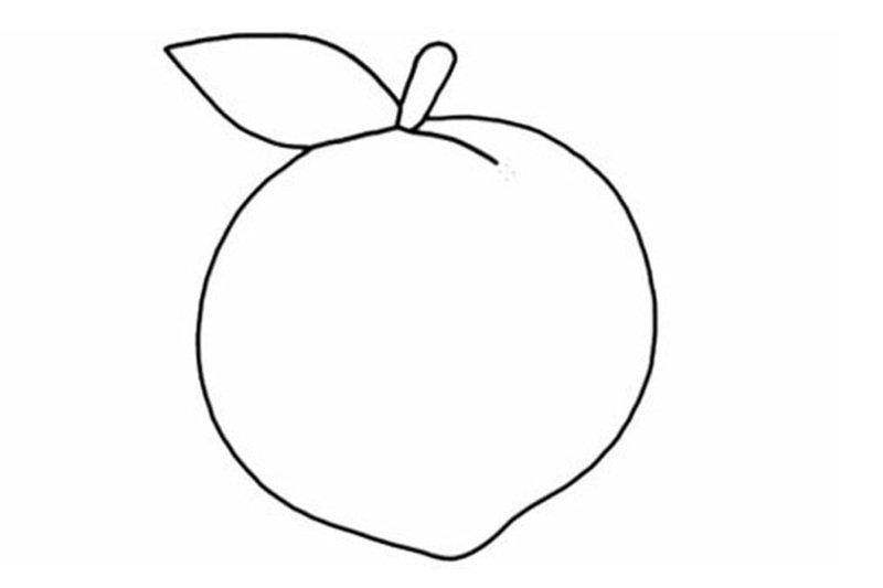 How to draw a peach beautiful 6