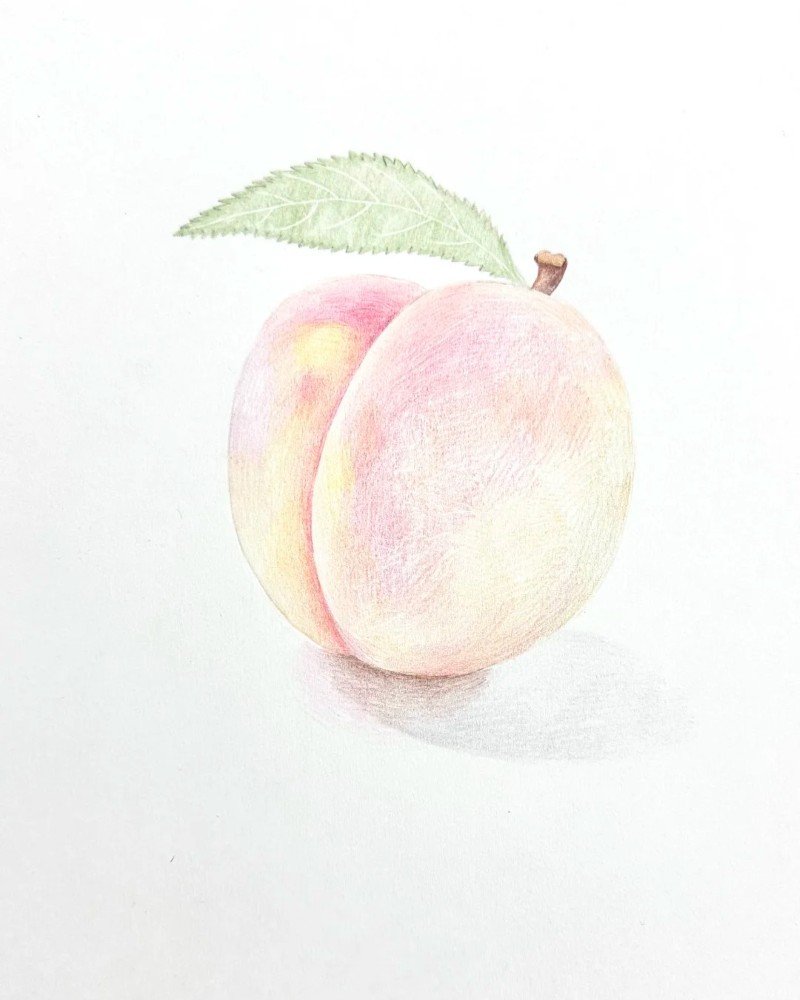 How to draw a peach easy 2