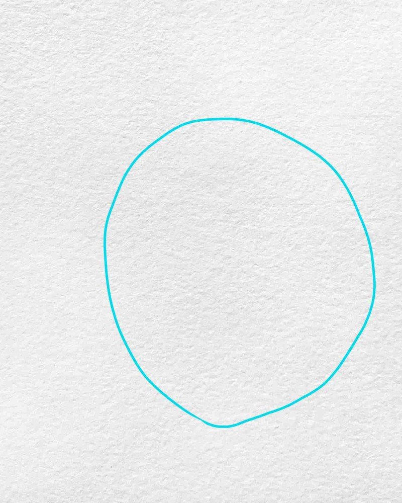 How to draw a peach step by step 1