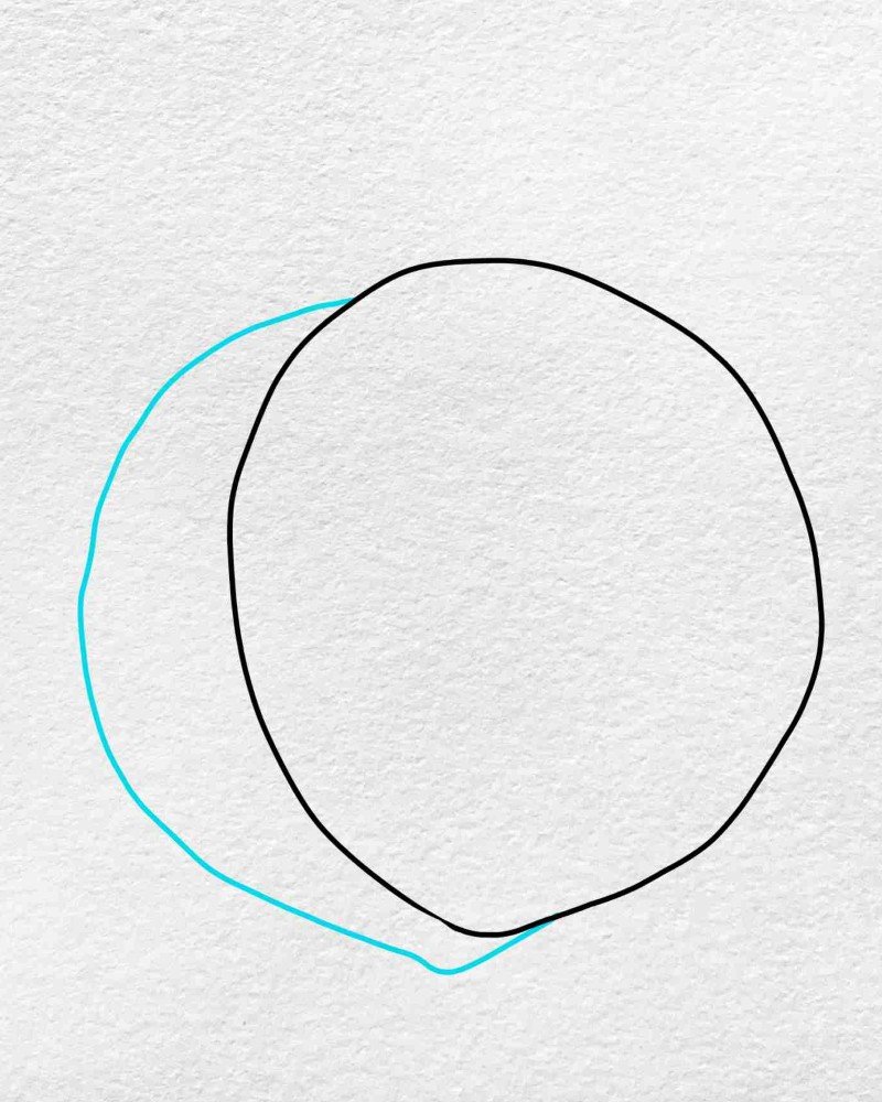How to draw a peach step by step 2