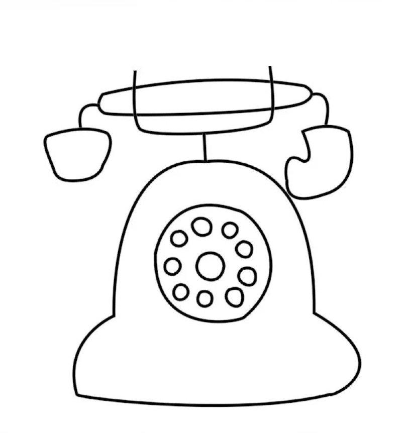 How to draw a phone step by step