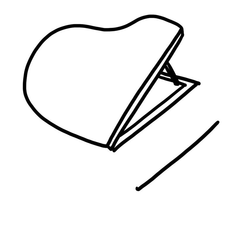 How to draw a piano easy 3
