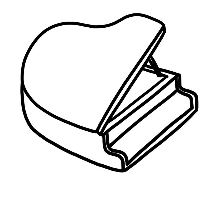 How to draw a piano easy 5