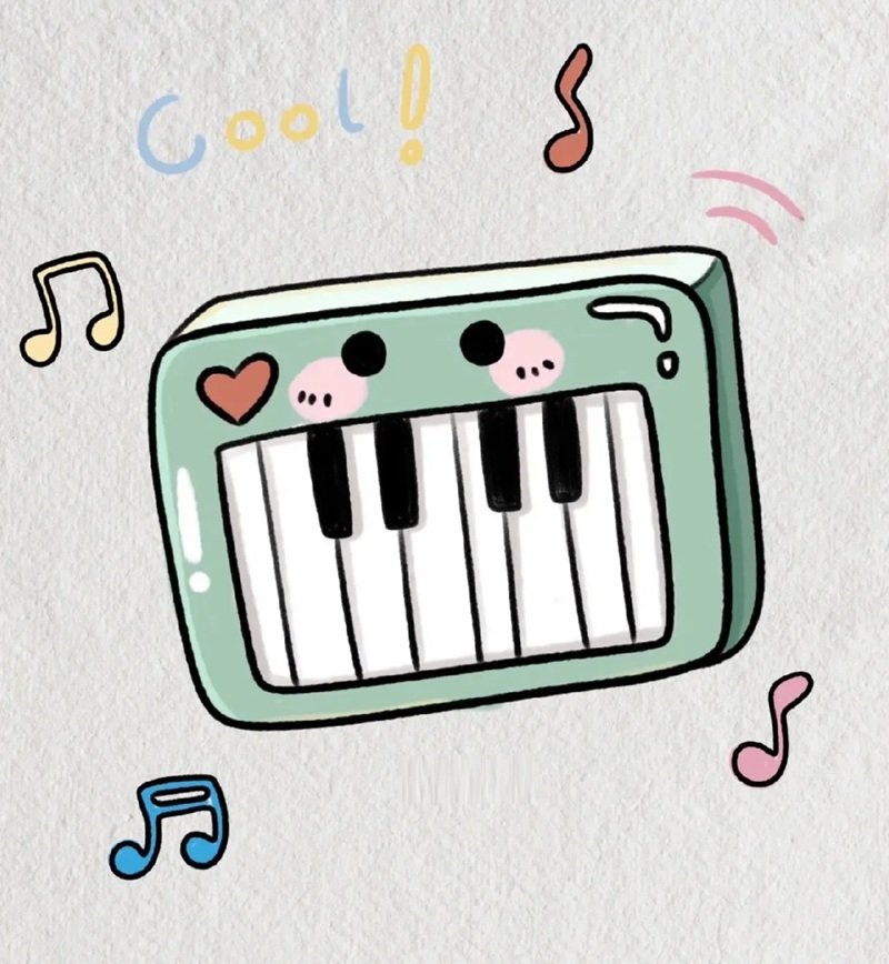 How to draw a piano for kid 