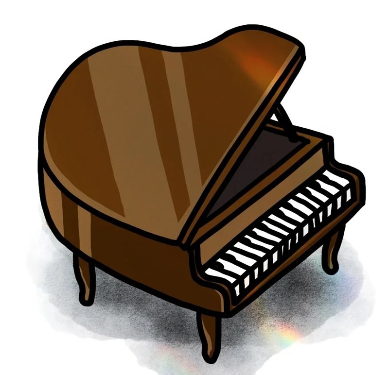 How to draw a piano easy