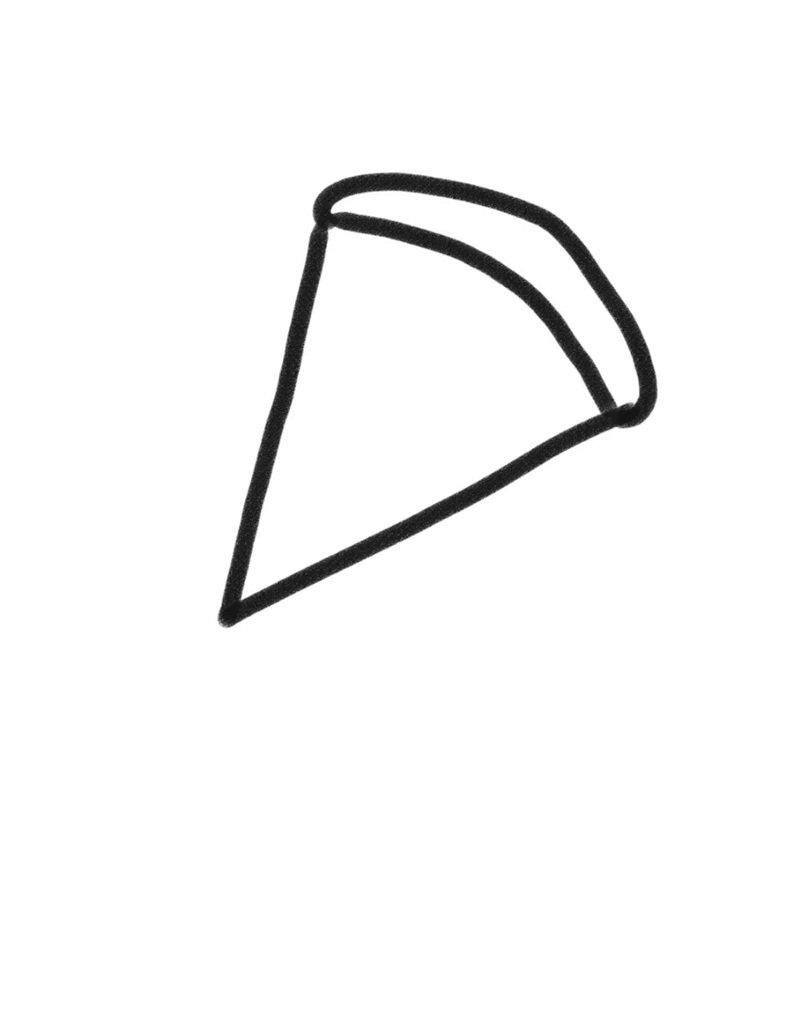 How to draw a piece of pizza 2