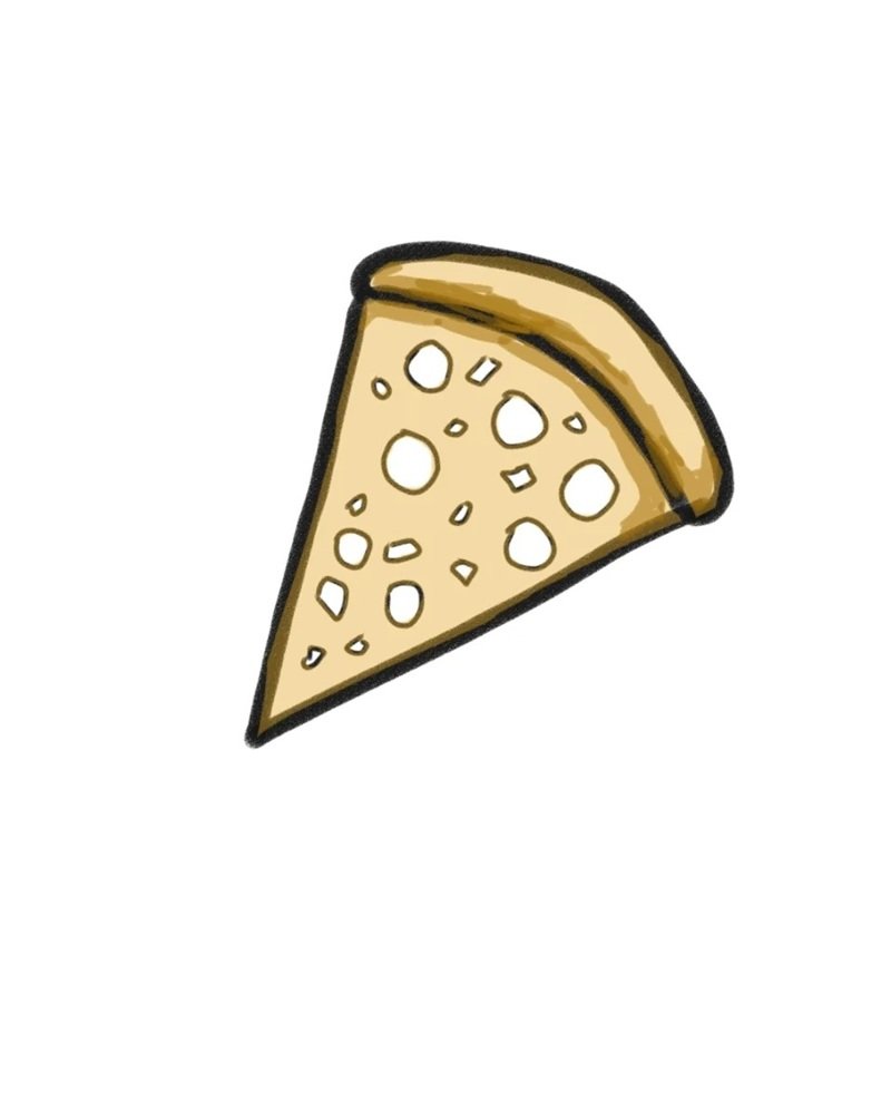How to draw a piece of pizza 4 