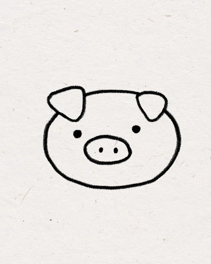 How to draw a pig easy 3