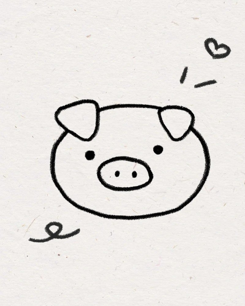 How to draw a pig easy 4