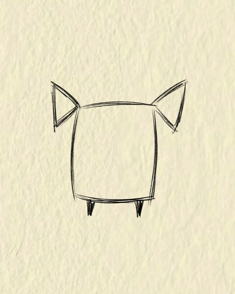 How to draw a pig for kids 2