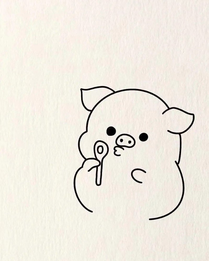 How to draw a pig step by step  4