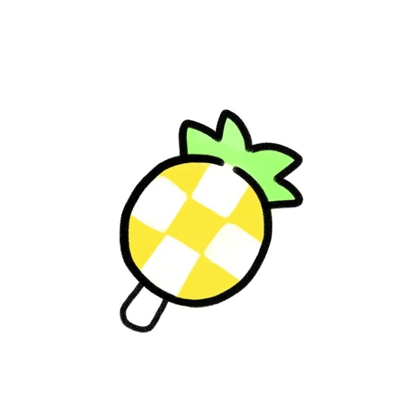How to draw a pineapple fruit 6