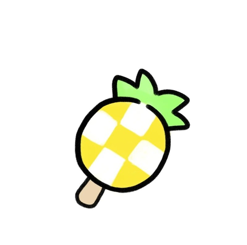 How to draw a pineapple fruit 7