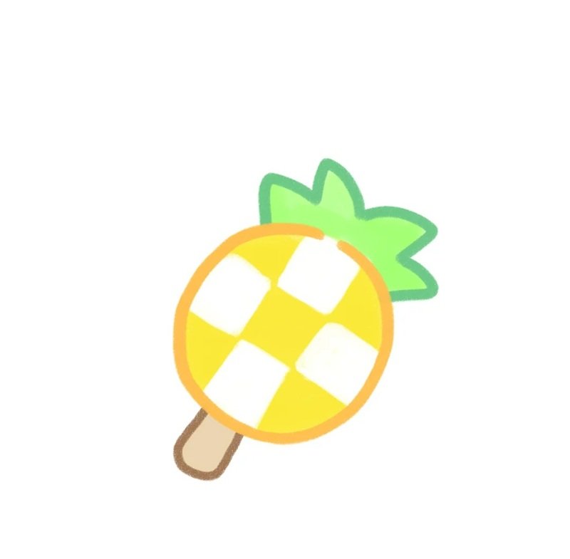 How to draw a pineapple fruit