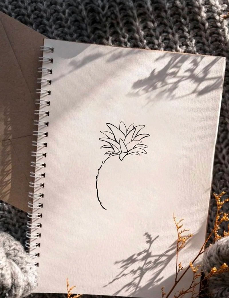 How to draw a pineapple step by step 6