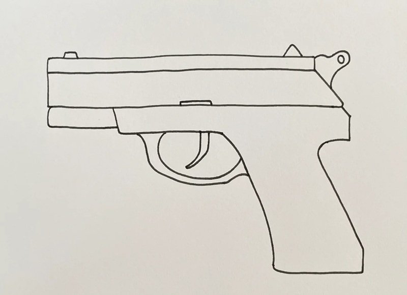 How to draw pistols 3
