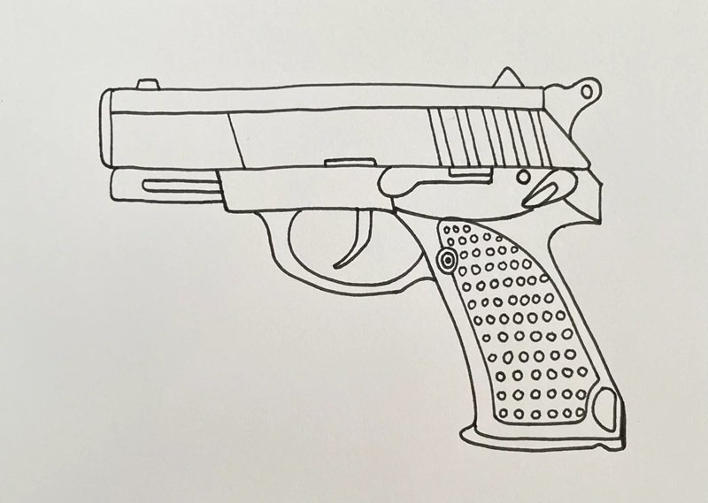 How to draw pistols 6