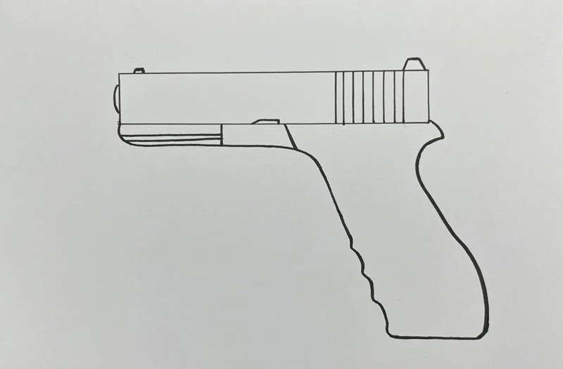 How to draw pistols beautiful 6
