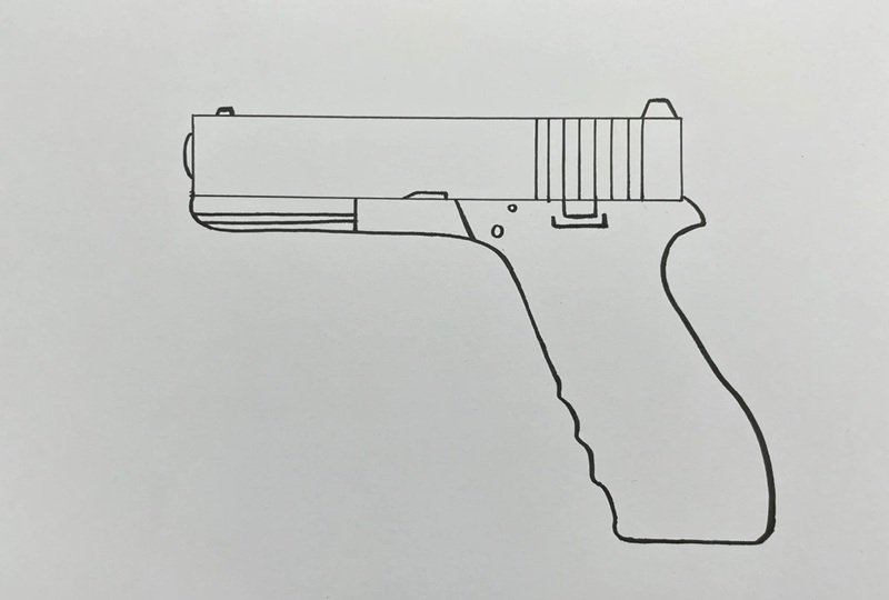 How to draw pistols beautiful 7