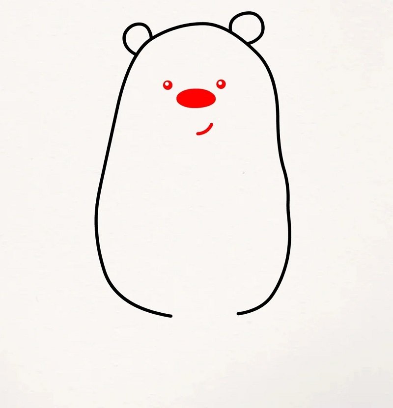How to draw a polar bear easy 3