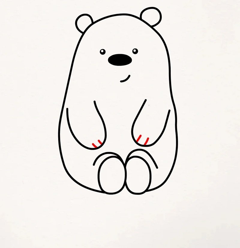 How to draw a polar bear easy 6