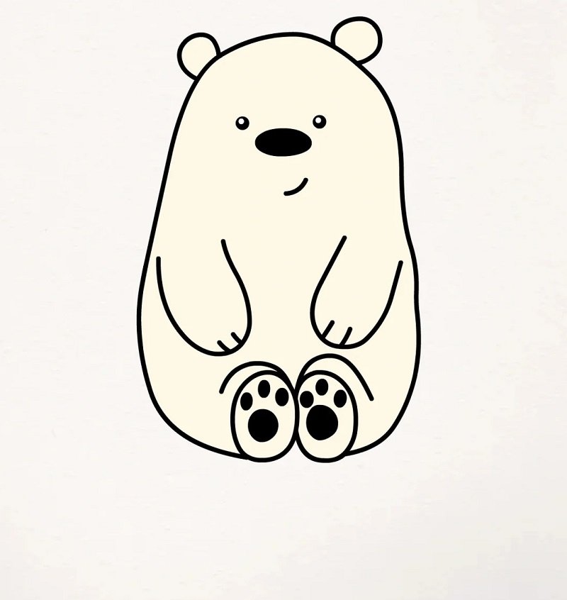 How to draw a polar bear easy