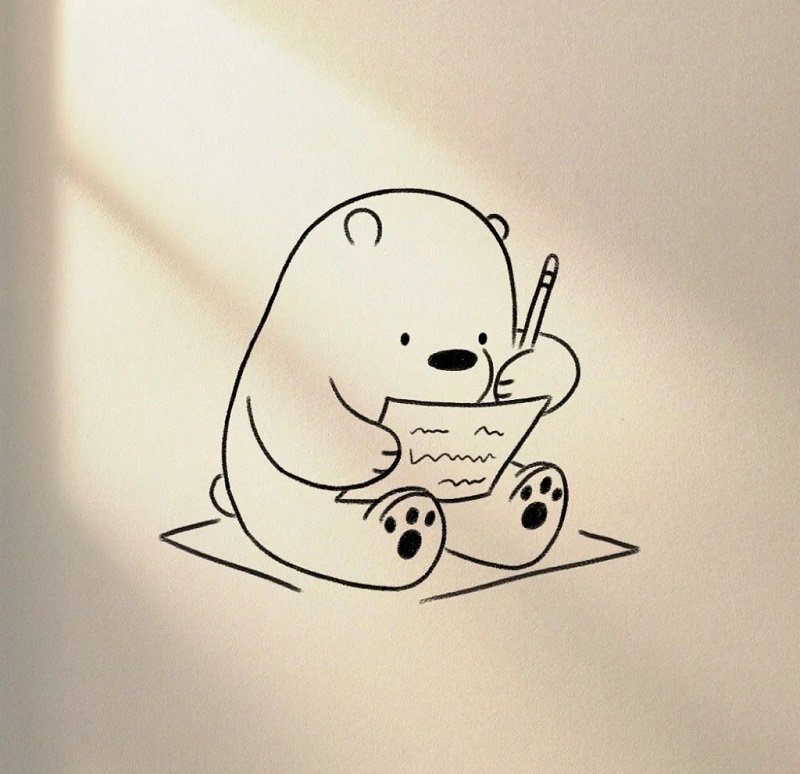 How to draw a polar bear for kids