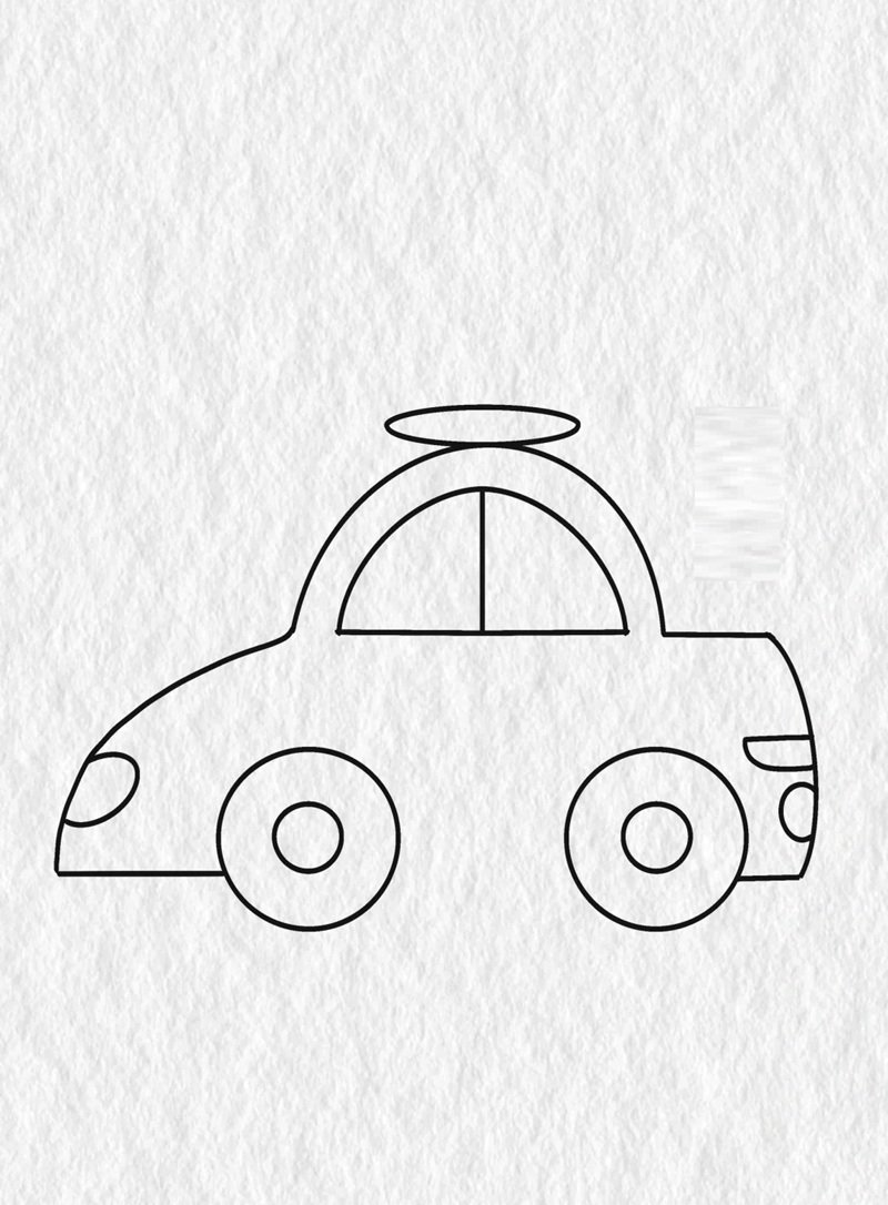 How 5 to draw a police car easy